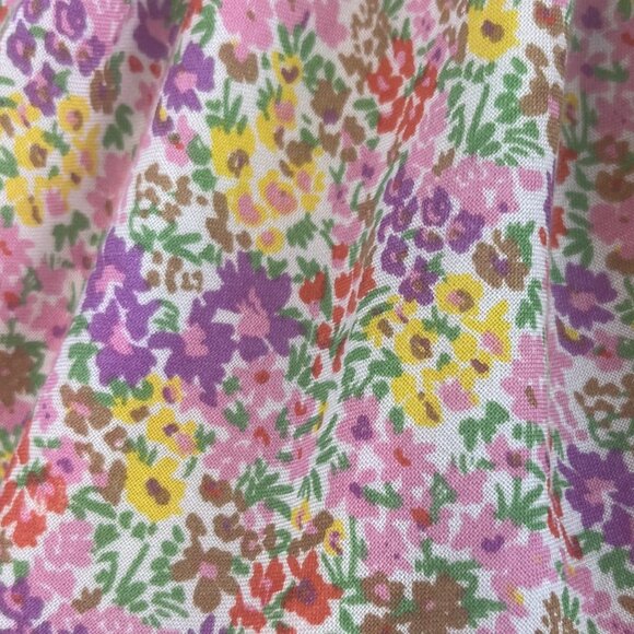 Japna Floral Smocked Off Shoulder Top Shirt Womens Medium Adjustable Tie - Picture 3 of 6